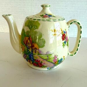Vintage Royal Winton Grimwades Small Teapot for One "Selworthy Countess" Pattern